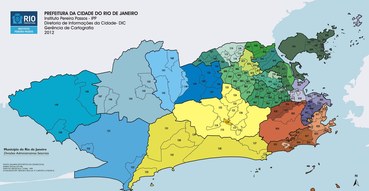 ریو ڈی جینرو / arrondissement نقشہ