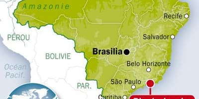 نقشہ کے برازیل اور ریو ڈی جینرو